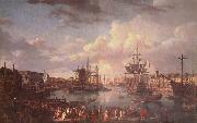 Thomas Pakenham The Port of Brest oil on canvas